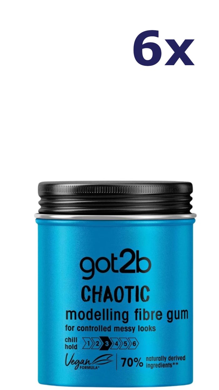 6x Got2B Styling Fibre Gum 100ml Chaotic Haarwax